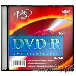 Диск DVD-R VS (PERFEO) 4.7Gb, 16x, Slim Case 5шт.