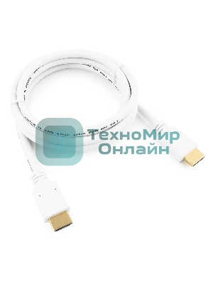 Кабель Cablexpert HDMI CC-HDMI4-W-6, 19M/19M, v2.0, медь, позол.разъемы, экран, 1.8м, белый, пакет