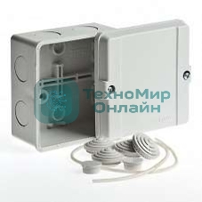 Коробка ОП Тусо распаячная 98х98х60мм сер. IP65 Рувинил 67048