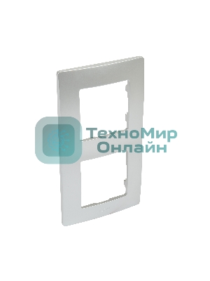 Рамка ETIKA 2 поста алюминий ETIKA Рамка 2 поста алюминий