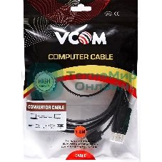Кабель-переходник HDMI(M) +USB---> DP(M) 4K*60Hz 1.8M, VCOM