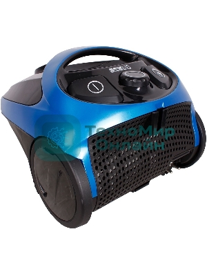 Пылесос Hyundai HYV-B1550 синий/черный, 250/1800 Вт, уборка сухая, пылесборник мешок, 1.5 л (в компл.:1мешок)