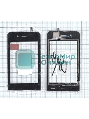 Сенсорное стекло (тачскрин) для Explay Bit, черное