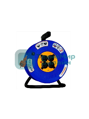 Удлинитель катушка UNIVersal ВЕМ-250 IP-44 термо ПВС 3x1,5 4 гнезда 50мс заземлением