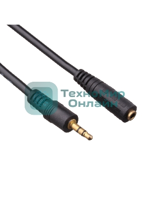 Удлинитель звуковой Exegate (3.5мм Jack M - 3.5мм Jack F) 3.0м позолоченные разъемы
