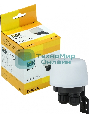 Фотореле IEK LFR20-603-2200-K01 ФР 603 макс. нагрузка 2200ВА IP66 белый