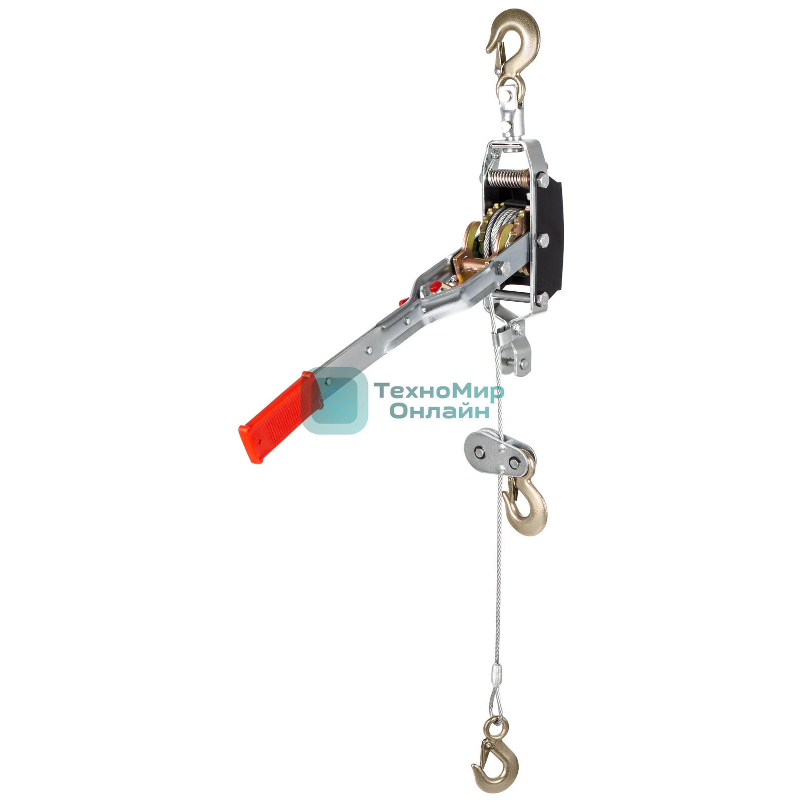 Лебедка рычажная Matrix тяга - 4 т, подъем 1.6 т, двойное храповое колесо