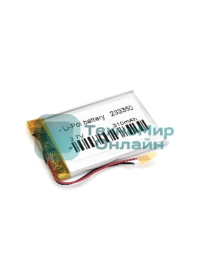 Аккумулятор Li-Pol (батарея) 2.3x33x50 мм 2pin 3.7V/310mAh