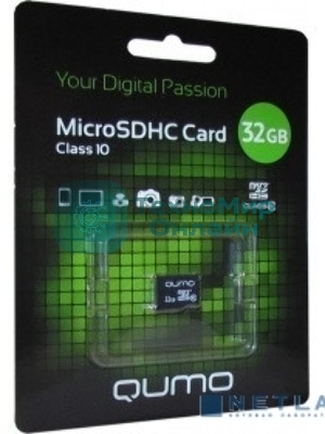 Флеш карта MicroSDHC 32Gb QUMO Class 10 UHS I no adp