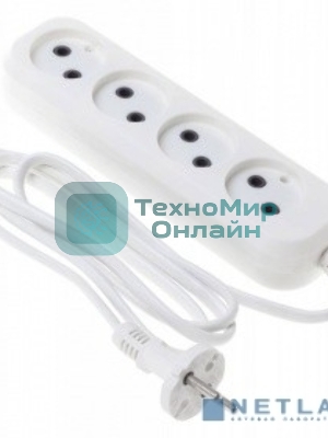 Сетевой удлинитель Buro BU-PSL4.1/W 1.5 м (4 розетки) белый (пакет ПЭ)