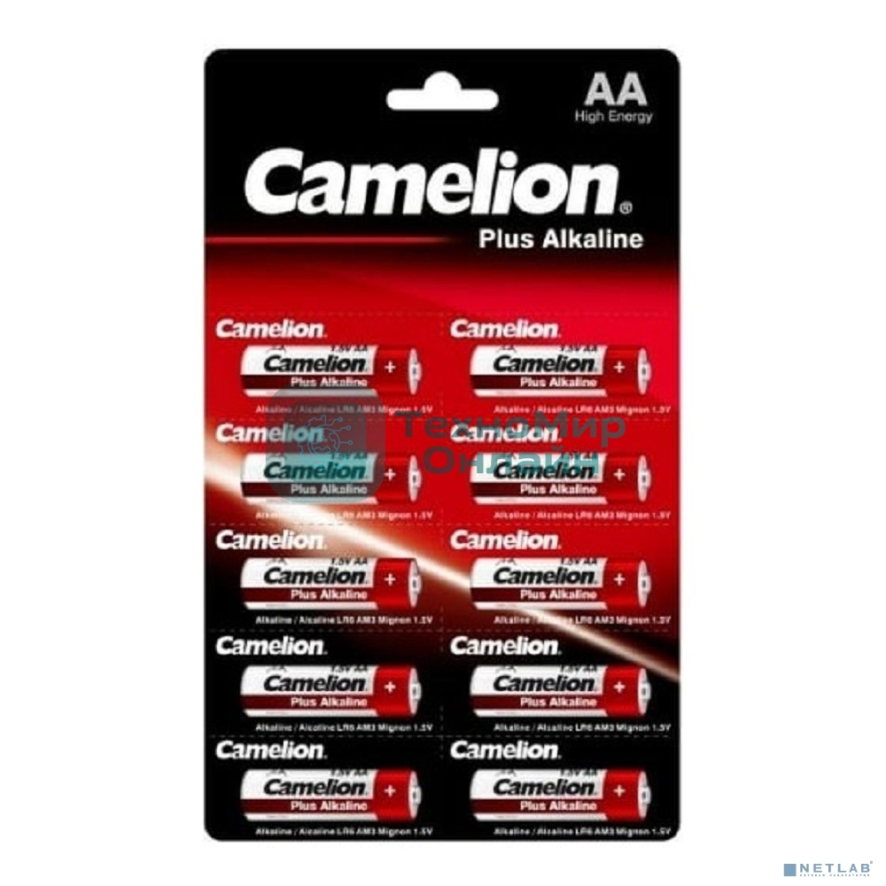 Батарейки Camelion Plus Alkaline BL1x10 LR6 отрывные (LR6-BP1x10P, 1.5В) (10 шт. в уп-ке)