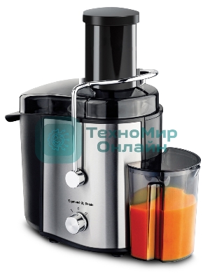 Соковыжималка Zigmund & Shtain EJ-751 стальной/чёрный, центробежная, 1000 Вт, 900 мл, механическое
