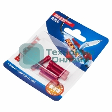 Соединительная гильза Rexant изолированная L-26 мм, 0.5-1.5 мм², ГСИ 1.5/ГСИ 0,5-1,5/BV1.25, красная, в упак. 5 шт.