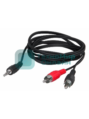 Шнур Rexant Стерео 3,5 мм - 2 RCA, 3 м (10 шт./уп.)