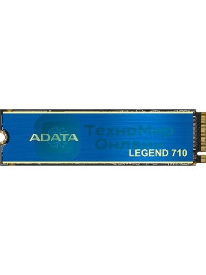 Накопитель SSD ADATA LEGEND 710, 512Gb, PCIe 3.0 x4, M.2 2280, NVMe, R/W 2400/1600, с радиатором