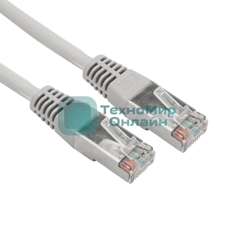 Патч-корд S/FTP Rexant CAT 6A (10G), RJ45-RJ45, 28AWG, LSZH, серый, 1м