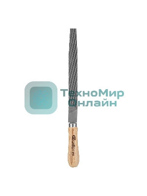 Напильник Сибртех, 200 мм, плоский, деревянная ручка