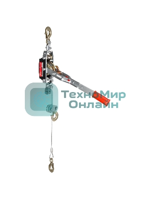 Лебедка рычажная Matrix тяга - 4 т, подъем 1.6 т, двойное храповое колесо