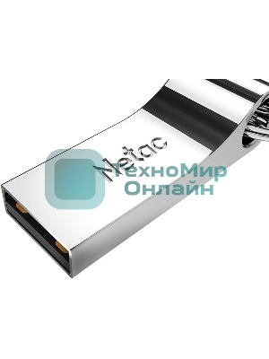 Флешка USB Netac U275 (NT03U275N-032G-20SL), 32Gb, USB 2.0, R/W 50/40, серебристый