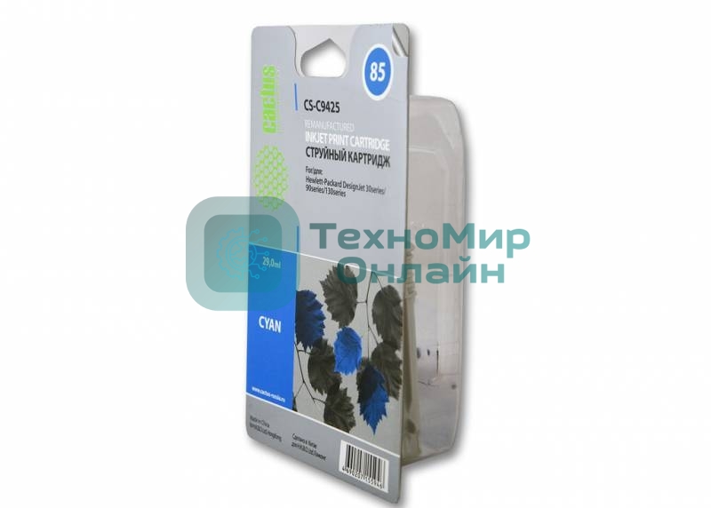 Картридж струйный Cactus CS-C9425 голубой для №85 HP DJ 30/130 (29мл)