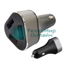 Автомобильное зарядное устройство ACD черный 23Вт, 3xUSB 1QC+2Smart, 3.6~12В, 3А RTL