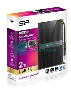 Внешний HDD Silicon Power USB 3.0 2Tb A60 SP020TbPHDA60S3K Armor 2.5