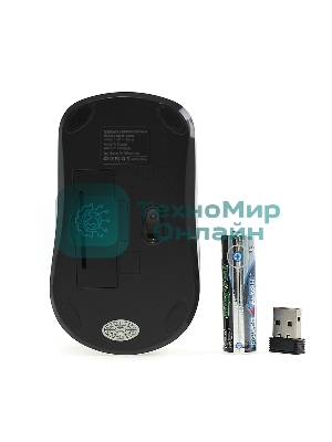 Мышь беспроводная Crown CMM-932W черный, 1000 dpi, радиоканал, USB, кнопки - 3