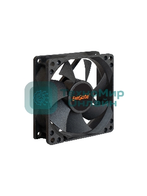 Вентилятор для корпуса ExeGate EX08025S3P черный, 80 мм, 2200 об/мин, 22.5 дБ, 3 pin