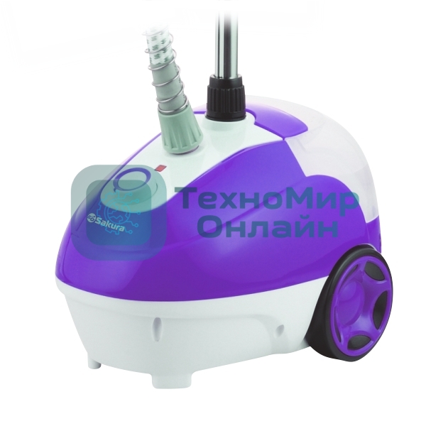 Отпариватель Sakura SA-3900P белый/фиолетовый, 1700 Вт, 30 г/мин, 1500 мл