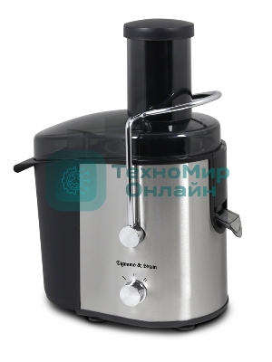 Соковыжималка Zigmund & Shtain EJ-751 стальной/чёрный, центробежная, 1000 Вт, 900 мл, механическое
