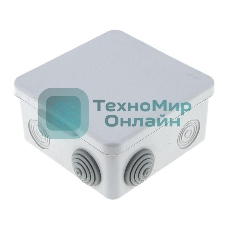 Коробка распаячная КМР-030-014 наружная с крышкой 100х100х55 АБС 8 мембранных вводов IP54 EKF plc-kmr-030-014