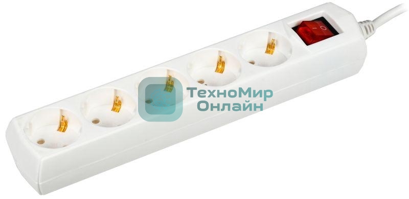 Удлинитель 5х3 м с заземл. 10А 250В У05В GENERICA 2P+PE 3х1 кв.мм IEK WYP10-10-05-03-ZK-G