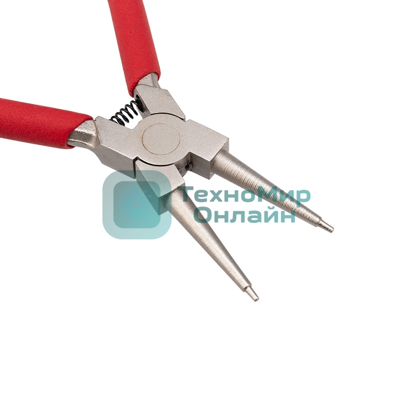Щипцы для стопорных колец Rexant загнутый сжим 160 мм, обливные рукоятки