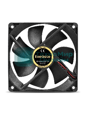Вентилятор для корпуса ExeGate EX12025S2P-24 черный, 120 мм, 2100 об/мин, 34.2 дБ, 2 pin