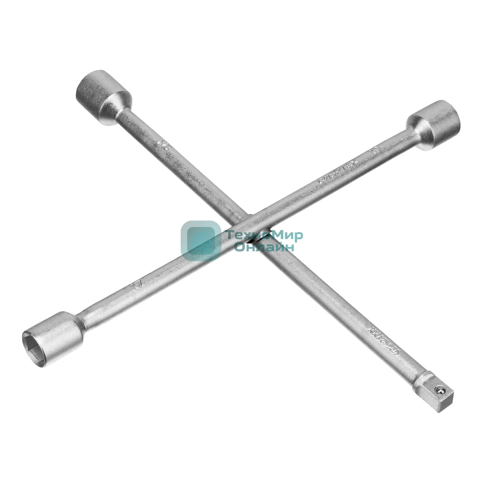 Ключ-крест баллонный Сибртех, 17 х 19 х 21 мм, под квадрат 1/2