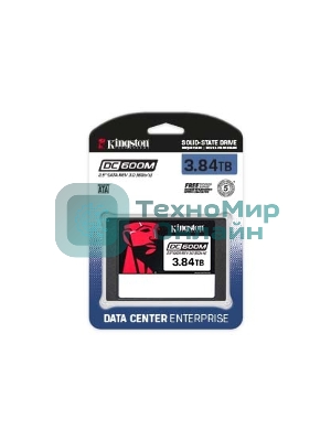 Накопитель SSD Kingston SSD DC600M, 3840Gb, SATA III, 2.5