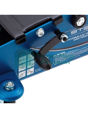 Домкрат Stels 51132 гидравлический подкатной с фиксатором 2.5 т safety pin 140-385 мм в кейсе