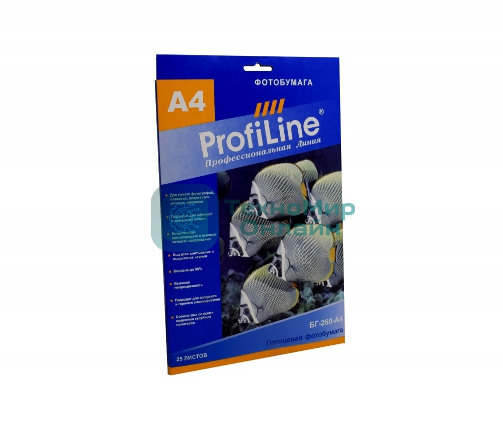 БГ-260-А4-25 Фотобумага глянцевая 260г/м2, A4, 25л, 2880 dpi