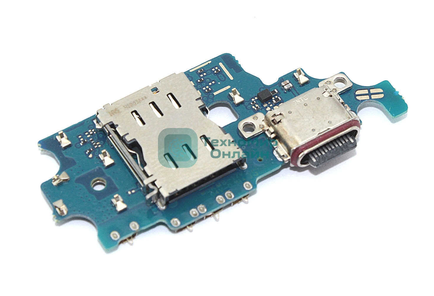 Нижняя плата (шлейф) с разъемом зарядки, разъемом SIM и микрофоном для Samsung Galaxy S21 Plus G996