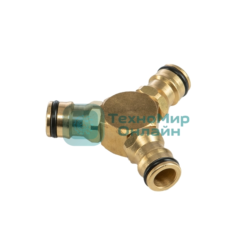 Тройник Y для быстросъемного соединения, латунный Профи ЧЕТЫРЕ СЕЗОНА