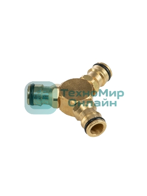 Тройник Y для быстросъемного соединения, латунный Профи ЧЕТЫРЕ СЕЗОНА