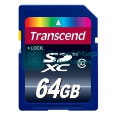 Флеш карта SDXC 64Gb Class10 Transcend TS64GSDXC10U1 BULK w/o adapter