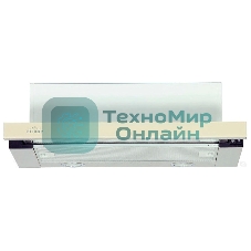 Вытяжка встраиваемая Elikor Интегра GLASS 60Н-400-В2Д нержавеющая сталь/стекло бежевое, 60 см, 400 куб. м/ч, 55 дБ