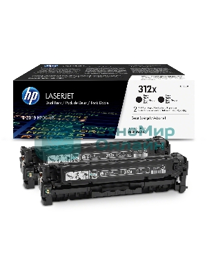 Картридж лазерный двойная упаковка Hewlett-Packard HP 312A CF380XD черный для LaserJet Pro M476dn, M476dw, M476nw 4400 стр.
