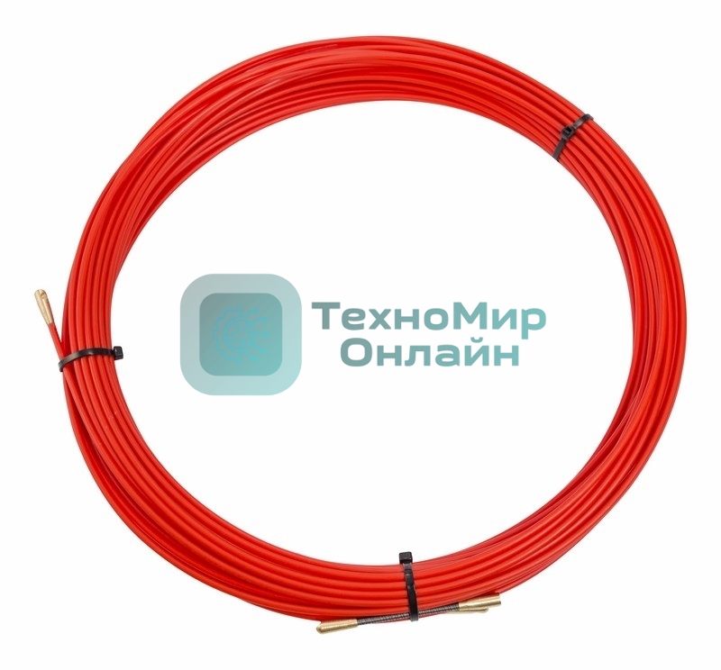 Протяжка кабельная Rexant (мини УЗК в бухте), стеклопруток, d=3,5мм, 30м красная