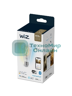 Лампа светодиодная WiZ Wi-Fi BLE60WST64E27927-65CL1PF/6