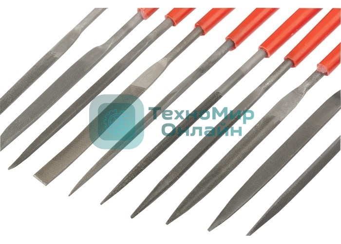 Набор надфилей Matrix, 180 х 5 мм, 10 шт., пластиковые рукоятки