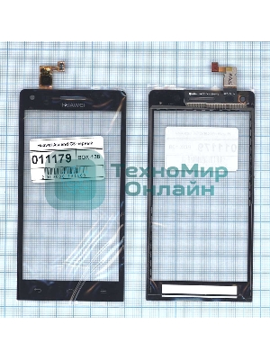 Сенсорное стекло (тачскрин) для Huawei Ascend G6, черное
