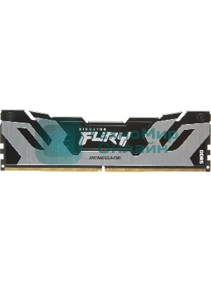 Оперативная память Kingston Fury Renegade, DDR5, 48Gb (1x48Gb), 6400MHz, CL32, DIMM, с радиатором, серебристый/черный