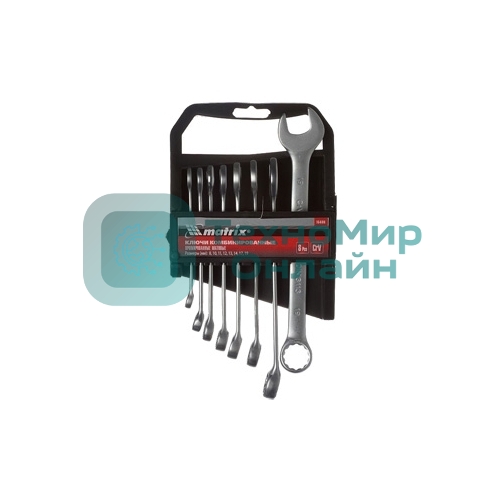 Набор комбинированных ключей Matrix (8-19 мм) 8 шт.